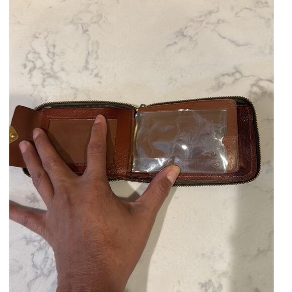 Vintage Zippered Wallet with Studded Saddle Design unisex western NFR horse - Picture 4 of 7